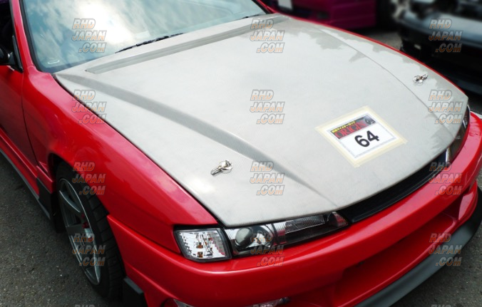Origin Labo. Aero Bonnet Type-2 Black Carbon - S14 Kouki - RHDJapan
